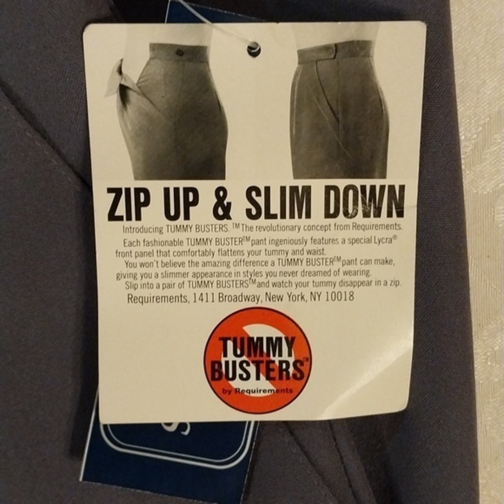Requirements‎ NWT Women's Pants Size 18/28 Gray "Tummy Busters" Side Zip - Picture 5 of 12